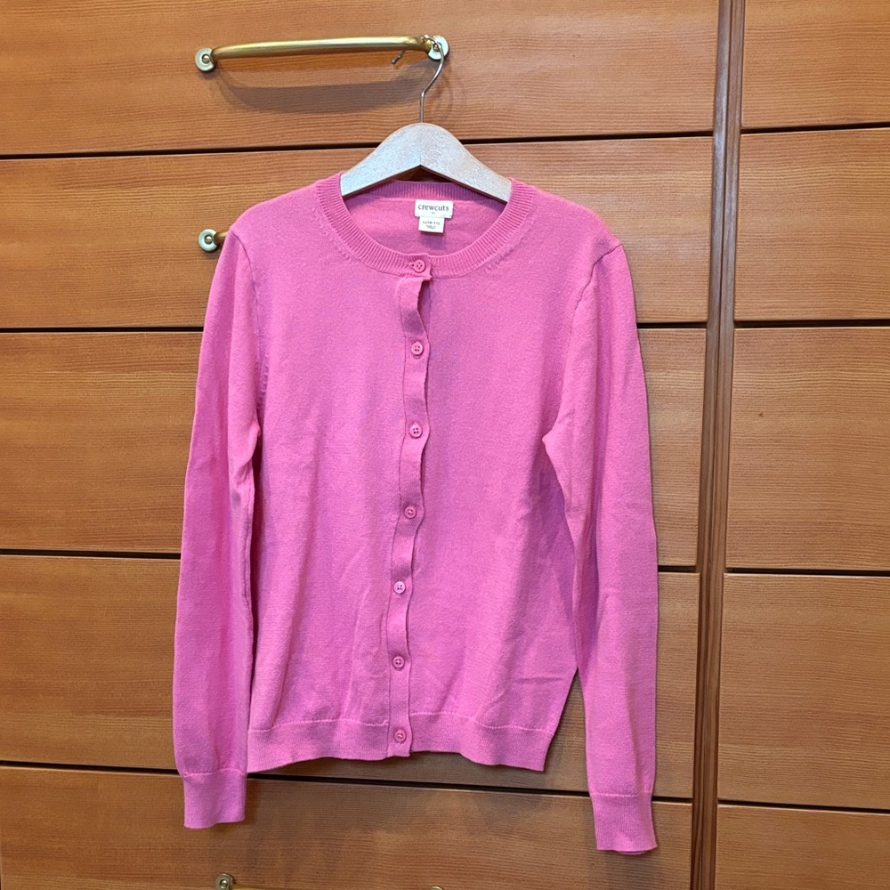 J Crew, Crewcuts, Vibrant Pink Cardigan Sweater
